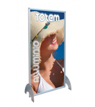 Totem en aluminium double-face dibond